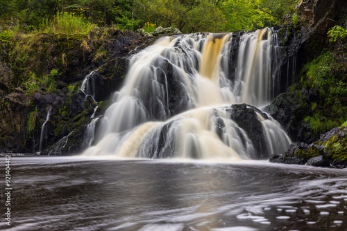 Interstate Falls - A scenic waterfall landscape on the border of Wisconsin and Michigan.