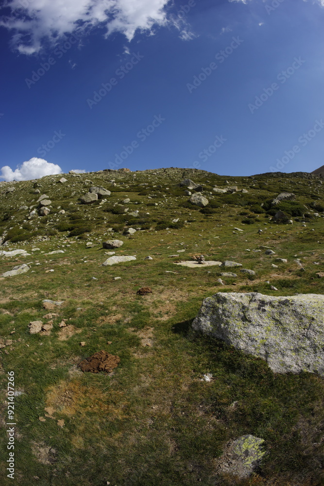 Walking in Spain, Pyrenees mountains in summer Walking in Spain, Pyrenees mountains in summer