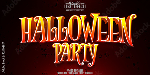 Halloween editable text effect, customizable party and spooky 3d font style