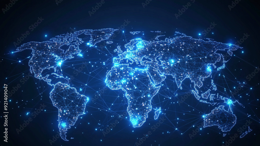 digital world map digital world map