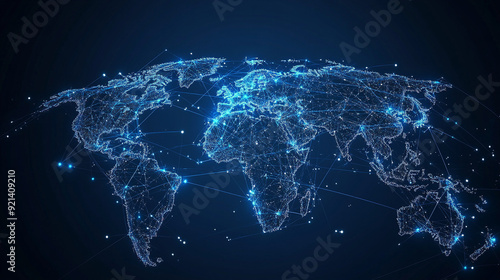 Wallpaper Mural digital world map Torontodigital.ca