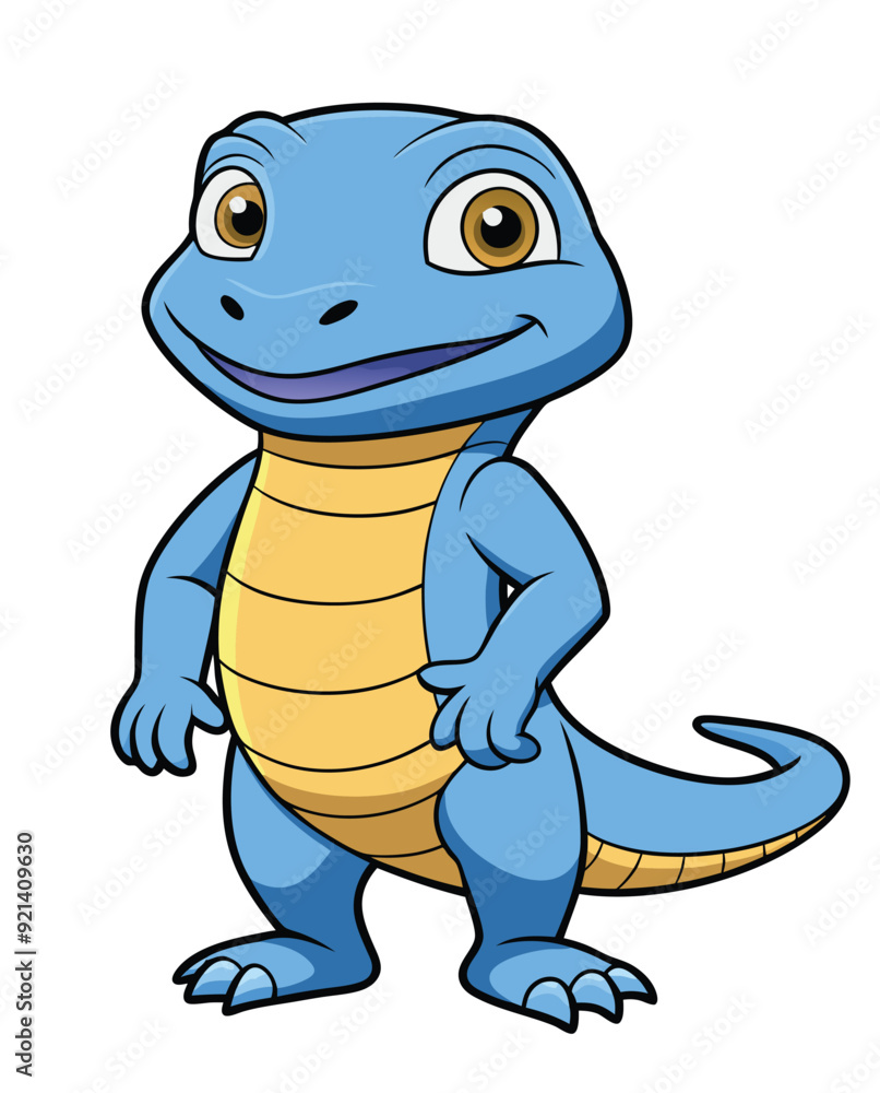 Fototapeta premium Lizard cartoon character illustration
