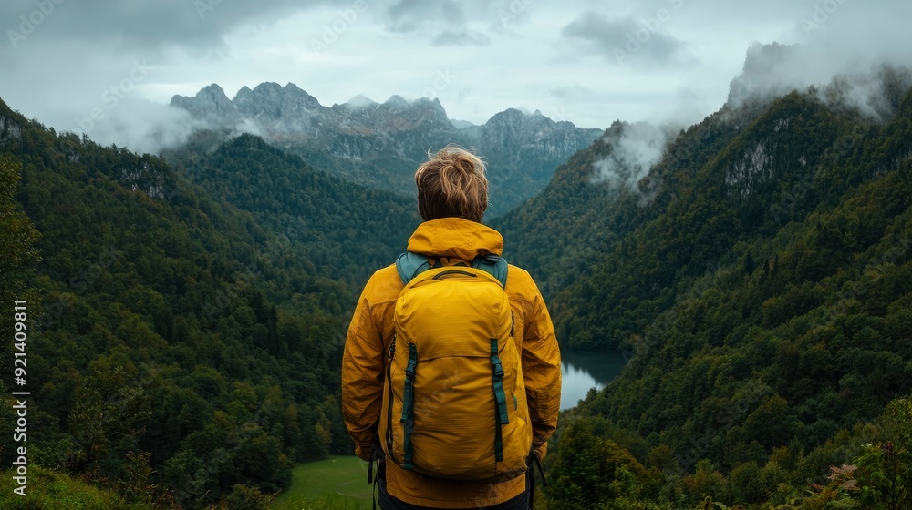 Mountain Directions, Woman Explores The Peaks With Determination Mountain Directions, Woman Explores The Peaks With Determination