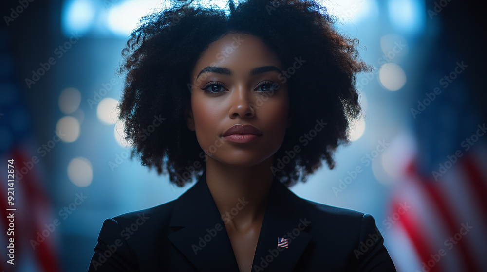 Fototapeta premium Black politician