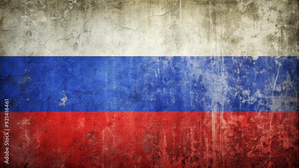 Grunge Russia flag with distressed and aged effect , worn, vintage, weathered, textured, symbolism, national, symbol Grunge Russia flag with distressed and aged effect , worn, vintage, weathered, textured, symbolism, national, symbol