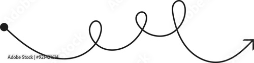 Chaotic Line Arrow Doodle