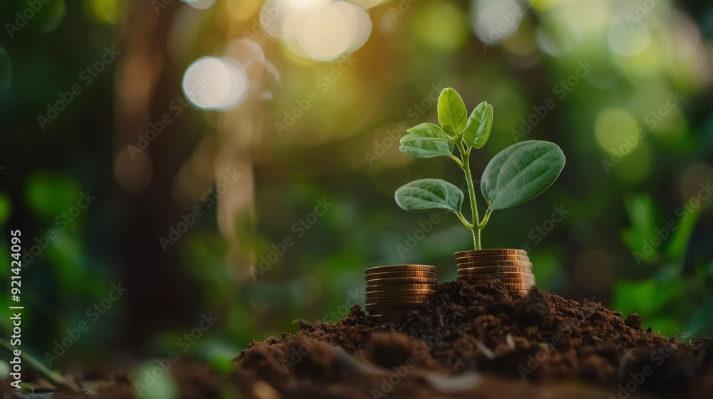 Growth money of profitability from professional investment planning. Business and finance Growth money of profitability from professional investment planning. Business and finance