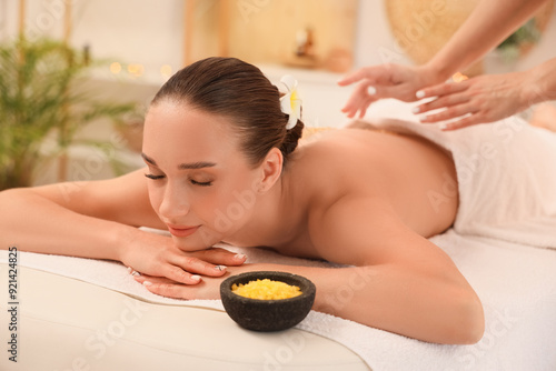 Physiotherapist massaging y...