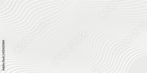 Dot white gray wave light technology texture background. Abstract big data digital concept. 3d rendering.