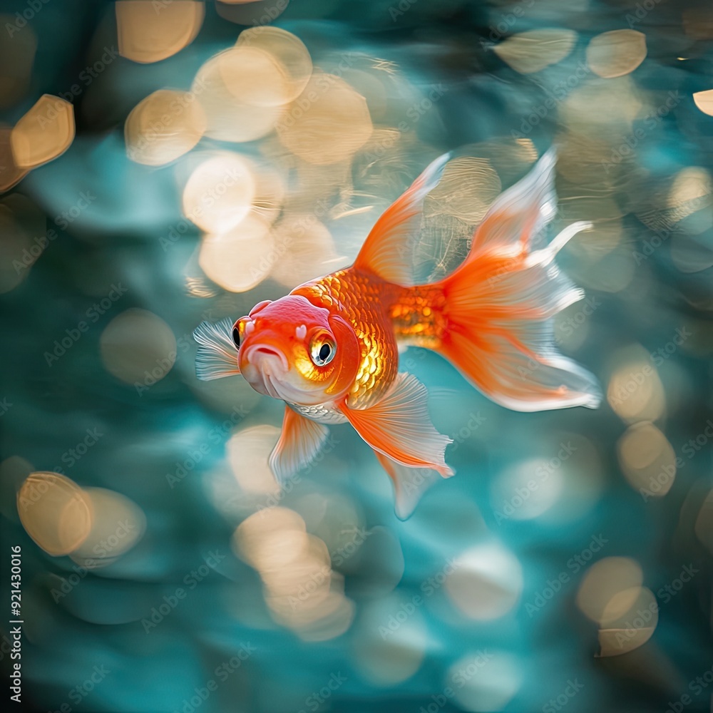 Goldfish isolated on abstract background Goldfish isolated on abstract background