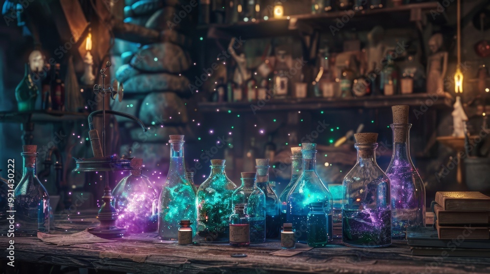 bar potions in a quarter on a bar bar potions in a quarter on a bar