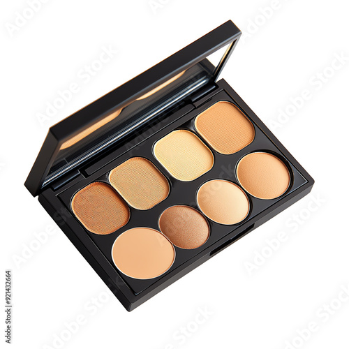 A makeup palette with a mirror on top photo