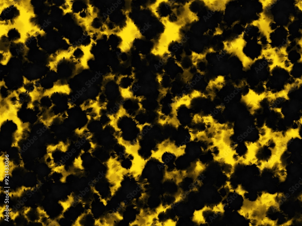 Abstract Seamless Pattern with Black and Yellow Spots Abstract Seamless Pattern with Black and Yellow Spots