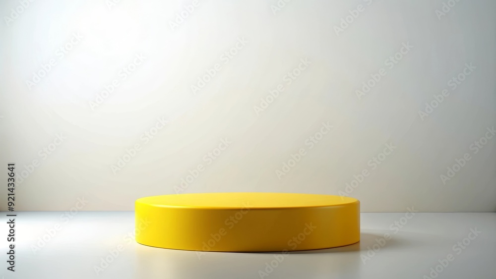 summer display of a yellow podium product on a white background, yellow, podium, product, background,summer, display summer display of a yellow podium product on a white background, yellow, podium, product, background,summer, display