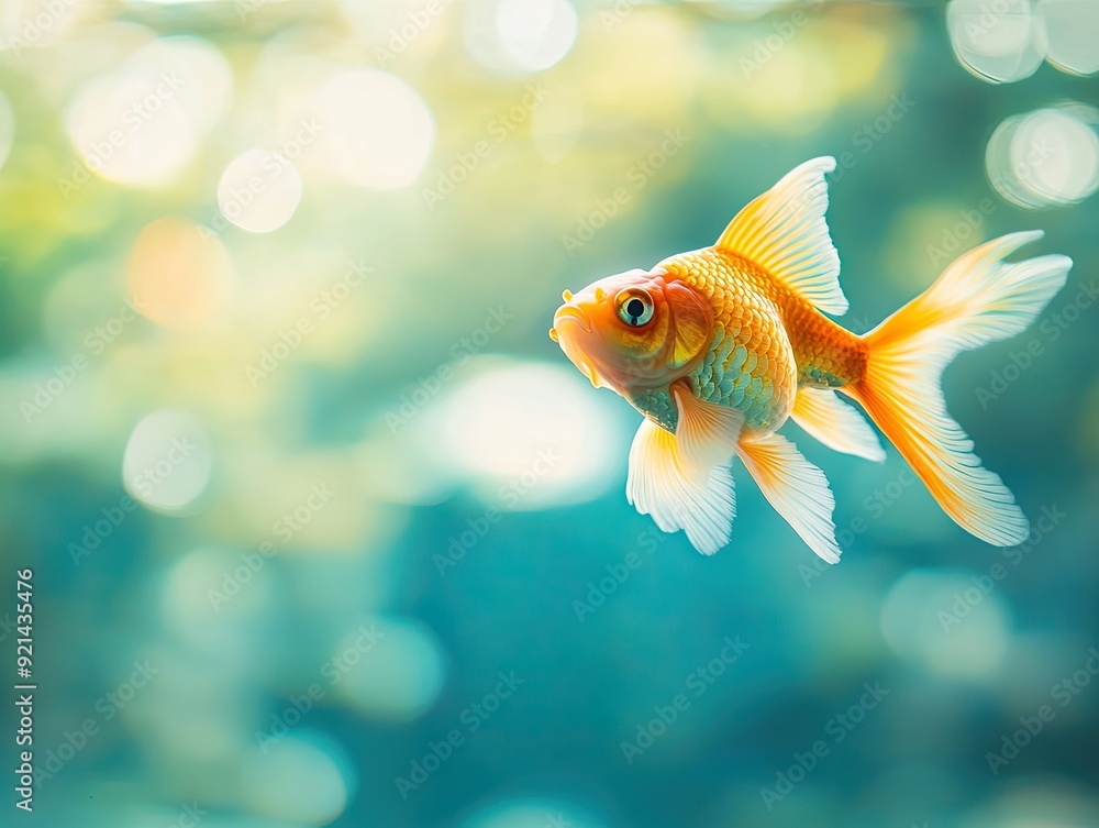 Goldfish isolated on summer background Goldfish isolated on summer background