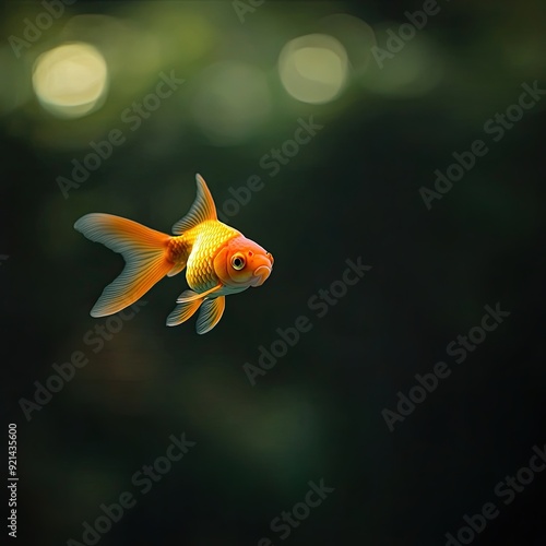Goldfish isolated on summer background