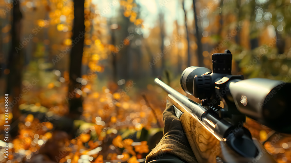 Hunting rifle after firing. Hunting rifle after firing.