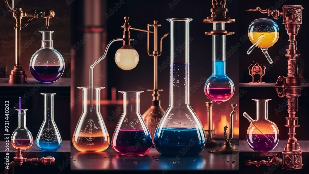 photos and illustrations of laboratory flasks photos and illustrations of laboratory flasks