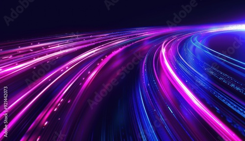 Abstract Light Trails in a Dark Night