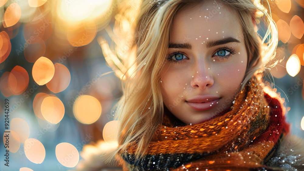 blonde white woman wearing a scarf blonde white woman wearing a scarf