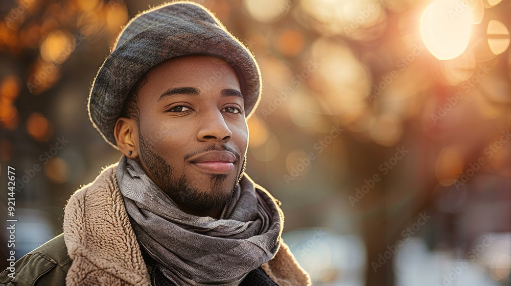 black man wearing a muffler black man wearing a muffler