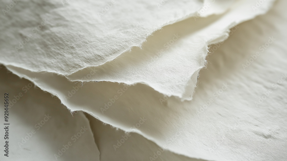 Naklejka premium Handmade cotton rag paper with deckled edges