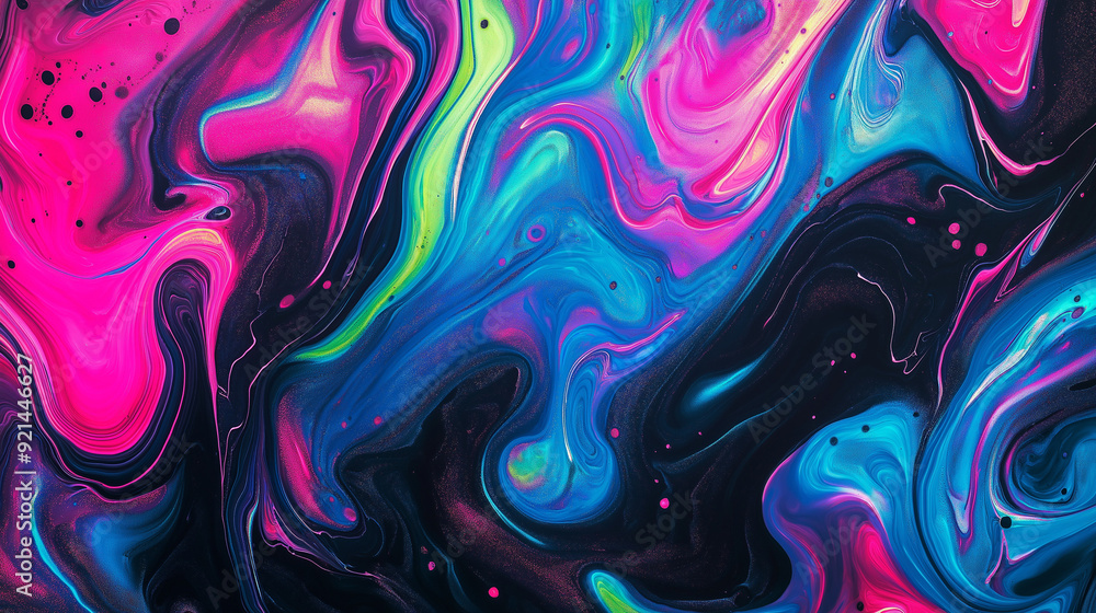 Neon-inspired marbled paper background Neon-inspired marbled paper background
