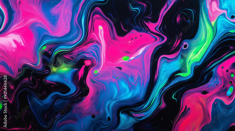 Neon-inspired marbled paper background Neon-inspired marbled paper background
