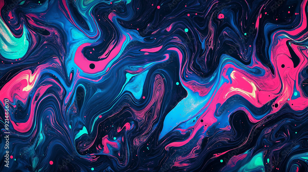 Neon-inspired marbled paper background Neon-inspired marbled paper background