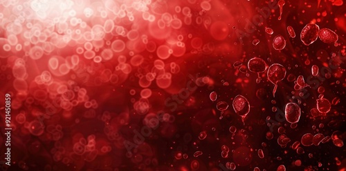 Bold Red Blood Splatter. Abstract Health and Medical Theme Concept photo