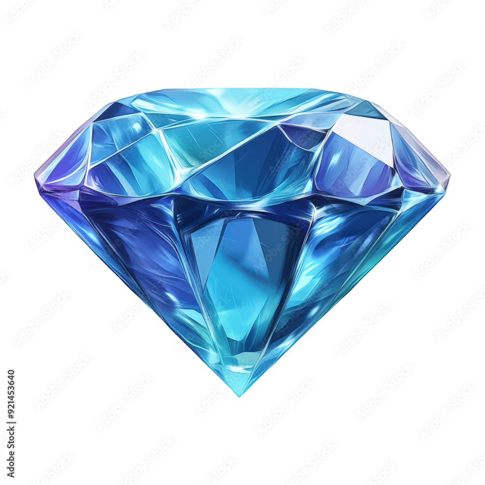 Blue Diamond With Sharp Facets, Isolated On Transparent Png Background, Perfect For In-Game Currency Or Valuable Items . Generative ai Blue Diamond With Sharp Facets, Isolated On Transparent Png Background, Perfect For In-Game Currency Or Valuable Items . Generative ai
