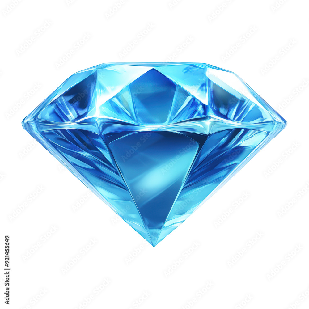 Blue Diamond With Sharp Facets, Isolated On Transparent Png Background, Perfect For In-Game Currency Or Valuable Items . Generative ai Blue Diamond With Sharp Facets, Isolated On Transparent Png Background, Perfect For In-Game Currency Or Valuable Items . Generative ai