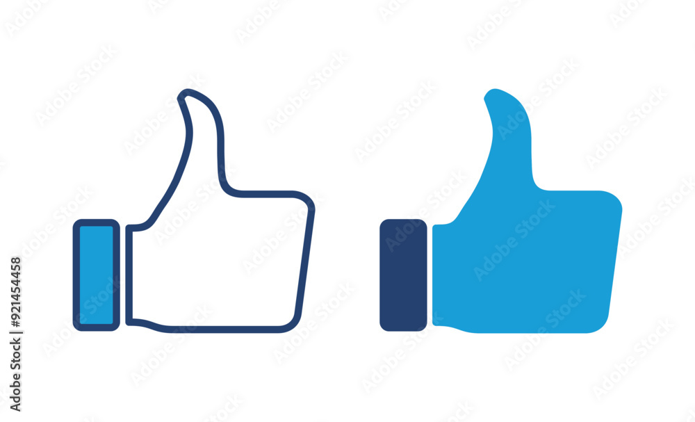 Thumbs up icon vector. Hand like. Like icon vector. Thumbs up icon vector. Hand like. Like icon vector.