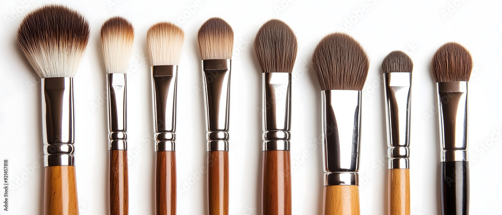 Fototapeta premium Set of Brushes on a White Background