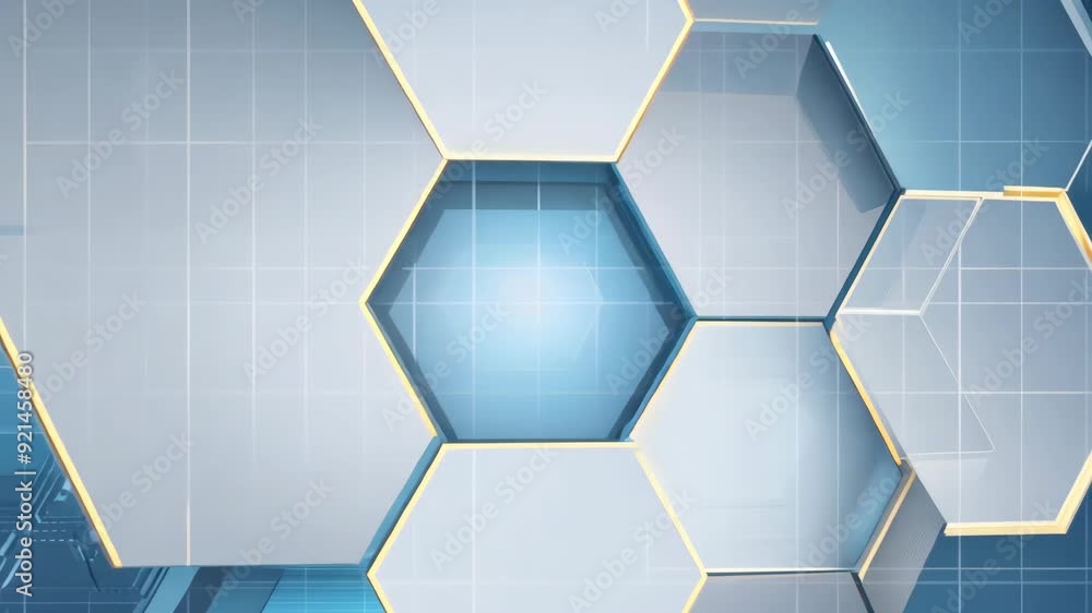 Seamless Geometric Hexagon Animation: Ideal for Business and Corporate Use Seamless Geometric Hexagon Animation: Ideal for Business and Corporate Use