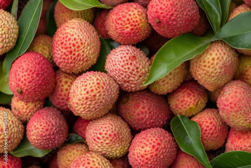 Tai So Lychee fruit background photo