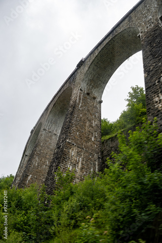 Driving car or camper on free road Route Napoleon in French Alps, touristic road in France photo