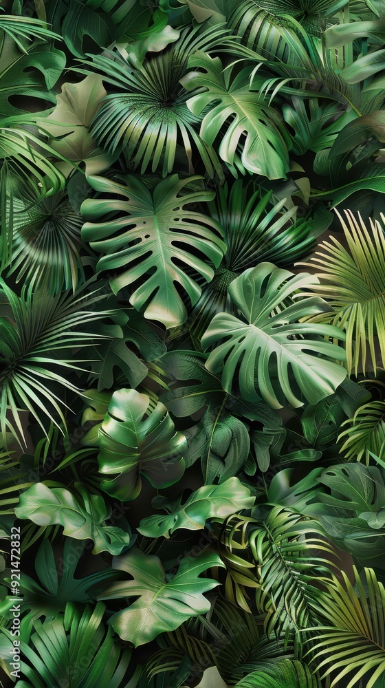 A vibrant arrangement of various green leaves filling a bright interior with natural beauty A vibrant arrangement of various green leaves filling a bright interior with natural beauty