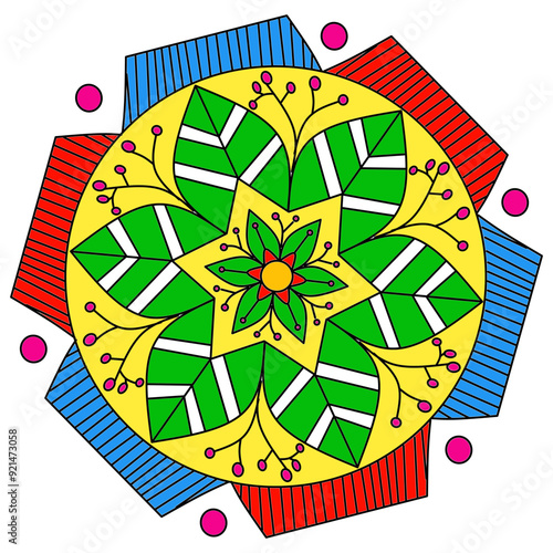 Mandala motif, oriental pattern illustration, islam, Arabian, Turkish, Pakistan, Chinese, diwali 