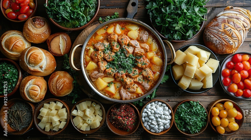 Delicious Gourmet Meal Spread Delicious Gourmet Meal Spread