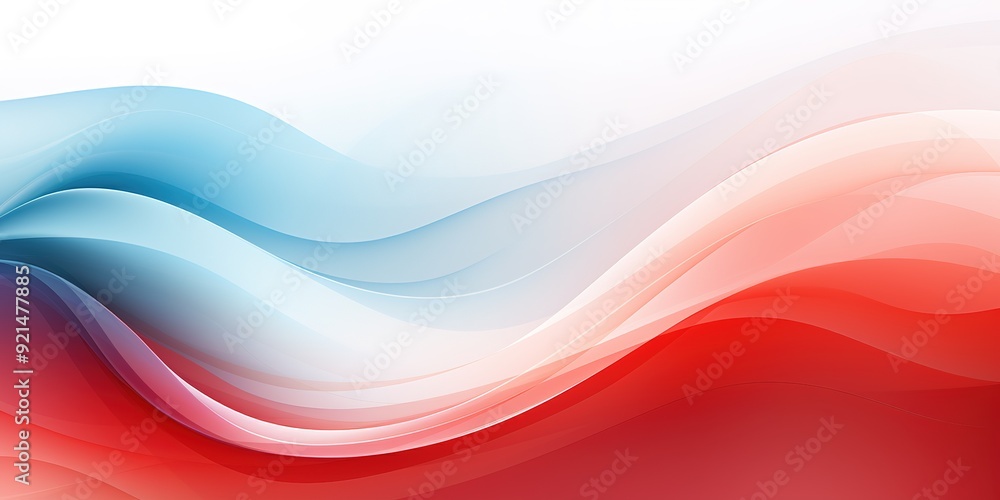 Abstract background with blue and red wavy lines on a white background. Abstract background with blue and red wavy lines on a white background.