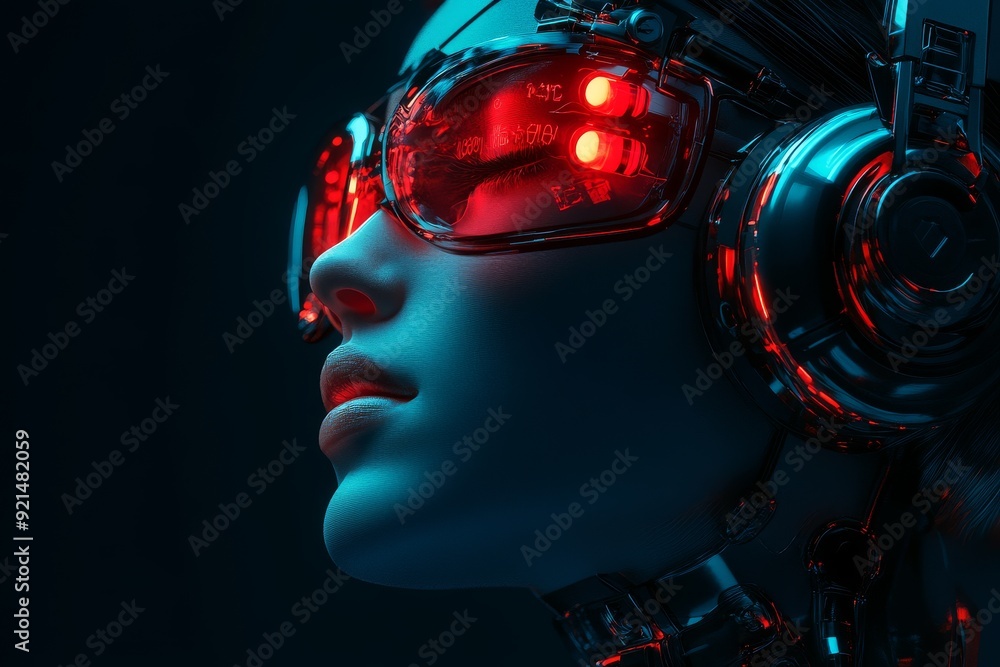 Artistic portrayal of a digital human face with glowing neural pathways symbolizing the fusion of technology and consciousness Artistic portrayal of a digital human face with glowing neural pathways symbolizing the fusion of technology and consciousness
