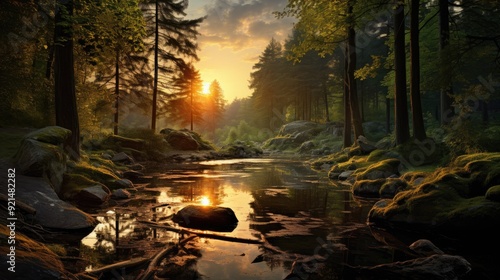 beautiful nature landscape panoramic photo