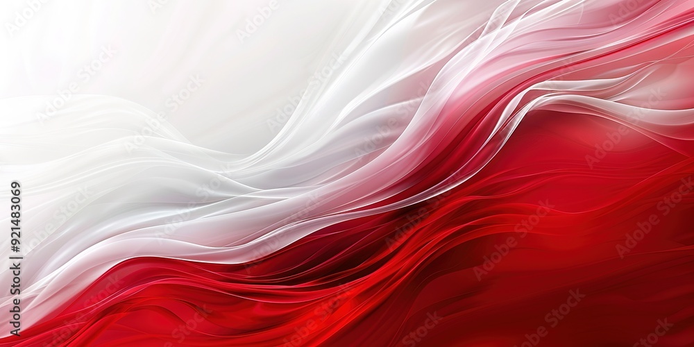 Abstract background with red and white flowing lines. Abstract background with red and white flowing lines.