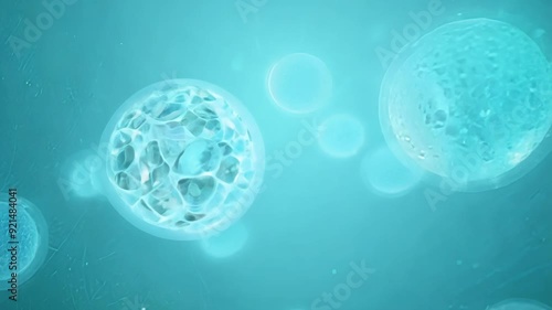 Wallpaper Mural Observe diverse microorganisms thriving in an aquatic habitat, showcasing their unique structures and behaviors under a microscope. Torontodigital.ca