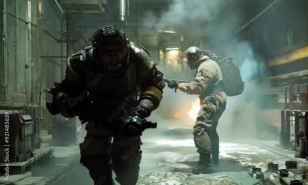 Heavily Armored Soldiers in Tactical Combat Scene with ai generated.
Heavily Armored Soldiers in Tactical Combat Scene with ai generated.