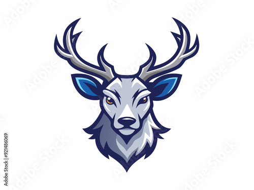 caribou head logo vector illustration 