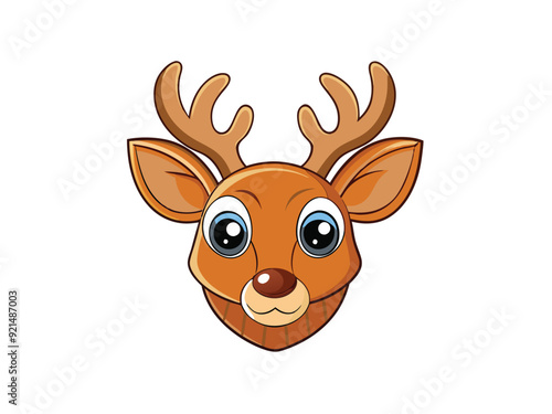 caribou head logo vector illustration 