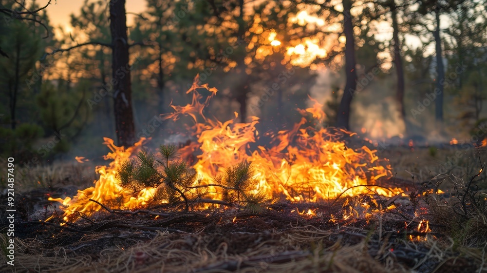 Controlled burns are deliberate fires used to manage ecosystems and reduce wildfire risk. Controlled burns are deliberate fires used to manage ecosystems and reduce wildfire risk.