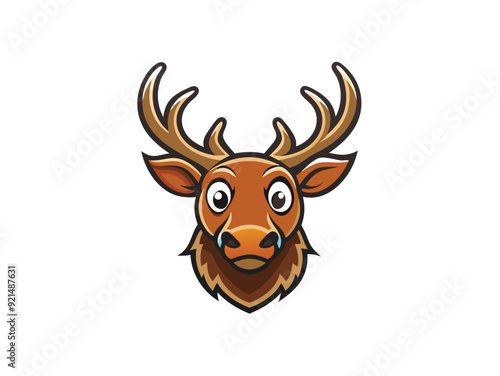 caribou head logo vector illustration 